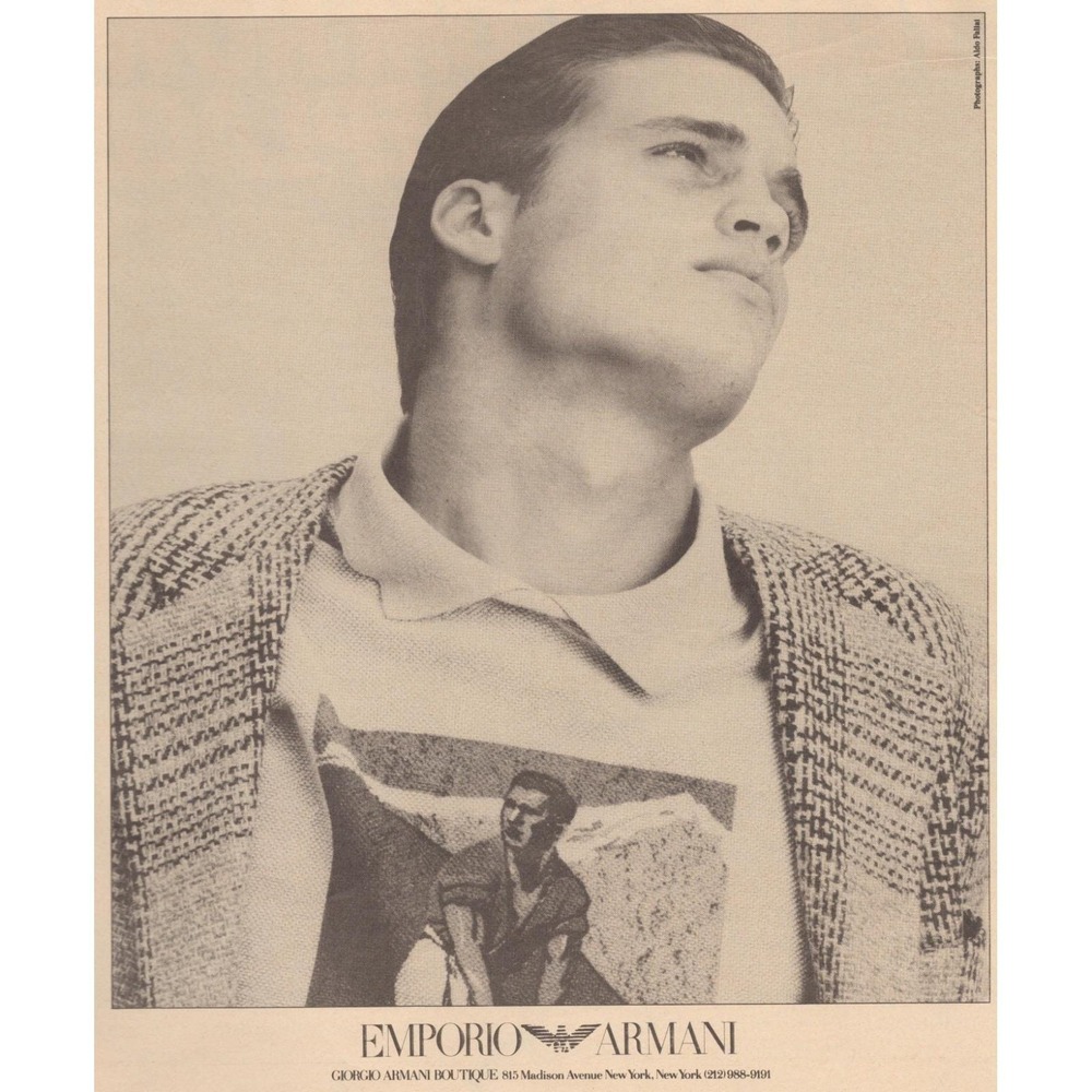 Vintage 1986 Emporio Armani Print Ad Giorgio Armani Fashion Menswear GQ Style